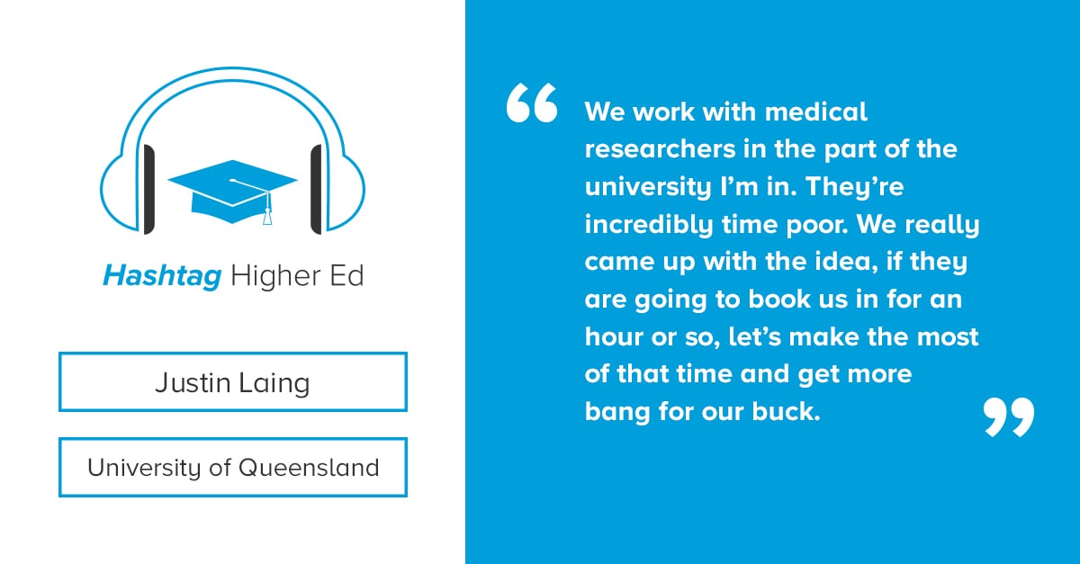 Justin Laing Hashtag Higher Ed Podcast